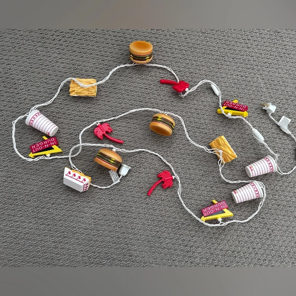 In-N-Out Burger Christmas Holiday String Lights Tested Working Associate Gift
